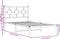 vidaXL - Bedframe - met - hoofdbord - metaal - wit - 100x200 - cm