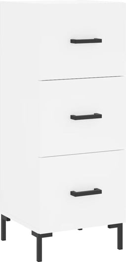 vidaXL - Dressoir - 34,5x34x90 - cm - bewerkt - hout - wit