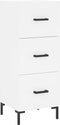 vidaXL - Dressoir - 34,5x34x90 - cm - bewerkt - hout - wit