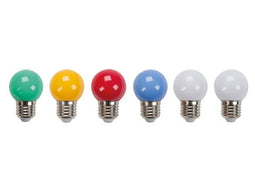HQ-Power Set met 6 energiezuinige LED-lampen met 0,6 W vermogen, veelkleurige lampen voor diverse toepassingen in huis, kantoor of winkel, ideaal voor decoratieve of feestverlichting, 6 stuks