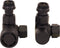 Plieger Como Design Radiator Aansluitset - Universeel - Dubbel Haaks - Incl. Koppeling - 1.5 cm - Mat Zwart