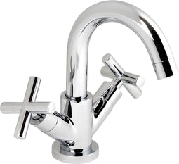 Plieger Cross Wastafelkraan - Met Hoge Draaibare Uitloop - Chroom