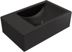 Plieger Houston fontein rechts zonder kraangat 37x23cm mat zwart