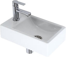 Plieger Houston Fonteinset – Fonteinset Toilet – Fonteinset Links – Keramiek – Incl. kraan & Sifon - Wit