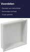 Plieger Inbox Inbouwnis - Met Flens - RVS - 30x30x7.5cm - Wit