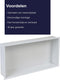 Plieger Inbox Inbouwnis - Met Flens - RVS - 60x30x7.5 cm - Wit