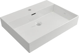 Plieger Kansas wastafel - 60x45 cm - met kraangat - wit