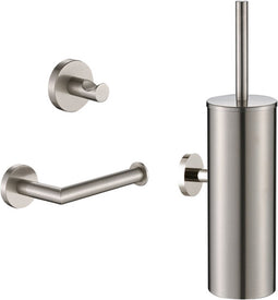 Plieger Vigo Toiletset Accessoires – Wc borstel – Wc Rolhouder – Handdoekhaakje - 10 jaar garantie – Geborsteld Chroom