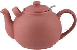 Plint Retro Theepot – 2,5 Liter inhoud – Inclusief Theezeef – Terracotta Rose