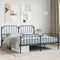 vidaXL - Bedframe - met - hoofd- - en - voeteneinde metaal - zwart - 160x200 - cm