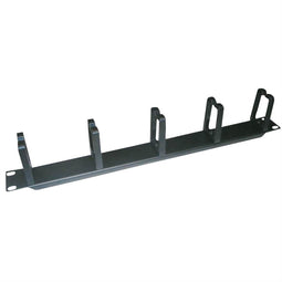 Value 26.99.0312 - Kabelgeleider 19" 1HE - 5 ogen voor horizontale of verticale kabelgeleiding - zwart