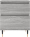 vidaXL - Nachtkastje - 40x35x50 - cm - bewerkt - hout - grijs - sonoma - eikenkleurig