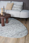 Veer Carpets Stone - Vloerkleed Kiezelvormig 160 x 230 cm - 100% Wol - Licht Grijs