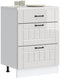 vidaXL - Keuken - onderkast - Lucca - bewerkt - hout - hoogglans - wit