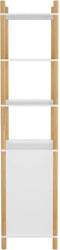 vidaXL - Hoge - kast - 60x40x173 - cm - bewerkt - hout - wit