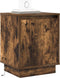 vidaXL - Nachtkastjes - met - LED-lampjes - 2 - stuks - Gerookt - Eiken - 39x34,5x50 - cm