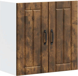 vidaXL - Keukenwandkast - Lucca - bewerkt - hout - gerookt - eikenkleurig