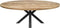 HSM Collection Ovale eettafel - 200x100 cm - massief mangohout/metaal