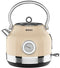 SOGO Retro Waterkoker - Snoerloos RVS - 1.8 Liter met Thermometer - Beige