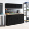 vidaXL - Garagewandkasten - 2 - st - spaanplaat - zwart