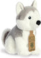Pluche dieren knuffels husky hond van 21 cm - Knuffeldieren honden speelgoed