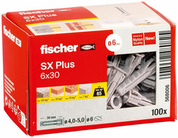 plug fischer SX 6 voor spaanplaatschroef (100st.)