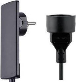 Plug (platte stroomstekker) met kabel & Plug - Zwart
