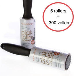 Pluizenroller incl. 4 navullingen (Totaal 300 vellen) - Pluizenborstel - Ontpluizer - Kledingroller - Kattenharen Hondenharen Verwijderen - Meubel Pluizenroller - Kleefroller