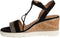 Tamaris Essentials - Dames Sandalen - Hakhoogte 7,5 cm - Zwart Comb - Maat 38