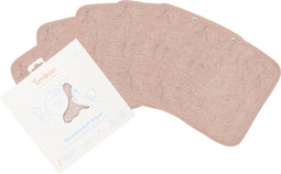 Timboo Herbruikbare doekjes - Super zacht - 20x20cm - Set van 6 stuks - Misty Rose