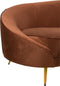 J-Line sofa Elisabeth - textiel/metaal - bruin