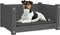 vidaXL - Hondenmand - 55,5x45,5x28 - cm - massief - grenenhout - grijs