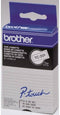 Brother TC-201 - Labeltape - 12mm breed - Zwart op wit - 7,7m (1 stuk)