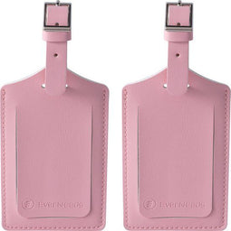 EverNeeds Bagagelabel - PU Leer - Roze - 2 Stuks (2 stuks)
