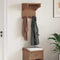 vidaXL - Wandkapstok - SANDNES - 43x30x42 - cm - massief - grenenhout