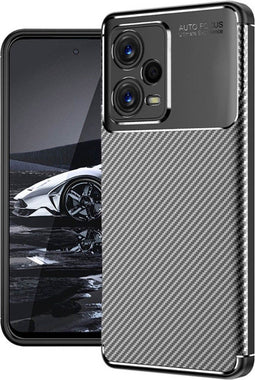 iMoshion Hoesje Geschikt voor Xiaomi Redmi Note 12 Pro Plus Hoesje Siliconen - iMoshion Carbon Softcase Backcover - Zwart