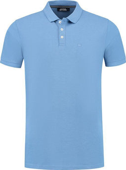 Boston Brothers Piqué Poloshirt - Uni Pique - Lichtblauw - M
