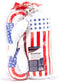 Alert bokszak en handschoenen sportset - boksset - 40 cm - Amerikaanse vlag