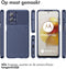 iMoshion Hoesje Geschikt voor Motorola Moto G73 Hoesje Siliconen - iMoshion Thunder Backcover - Donkerblauw