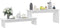 vidaXL - Tv-meubel - 180x30x43 - cm - bewerkt - hout - hoogglans - wit