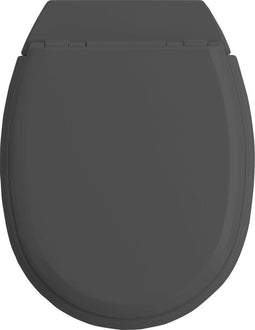 Allibert Atlas - Wc-Zitting - Afklikbaar - Geperst Hout - Antraciet Grijs