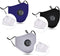 PM2.5M: wasbaar katoenen masker met 2 actieve koolfilters blauw