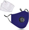 PM2.5M: wasbaar katoenen masker met 2 actieve koolfilters blauw