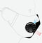 PM2.5M: wasbaar katoenen masker met 2 actieve koolfilters blauw