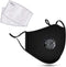 PM2.5M: Wasbaar katoenen masker met 2 actieve koolfilters Zwart
