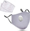 PM2.5M: Washable Cotton Mask w/ 2 Activated Carbon Filters Gray