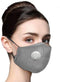 PM2.5M: Washable Cotton Mask w/ 2 Activated Carbon Filters Gray