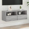 vidaXL - Tv-wandmeubel - 80x30x30 - cm - bewerkt - hout - grijs - sonoma - eikenkleur