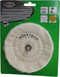 Hofftech Polijstschijf katoen - Ø 125 x 22 mm - wit - 6 mm stift - voor hout en metaal