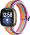Nylon Bandje Geschikt Voor Fitbit Versa 4, Sense 2 - Regenboog